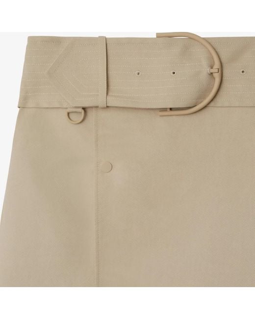 Burberry Natural Belted-Waist Wrap Mini Skirt