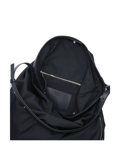 Jil Sander Black Slouchy Shoulder Bag for men