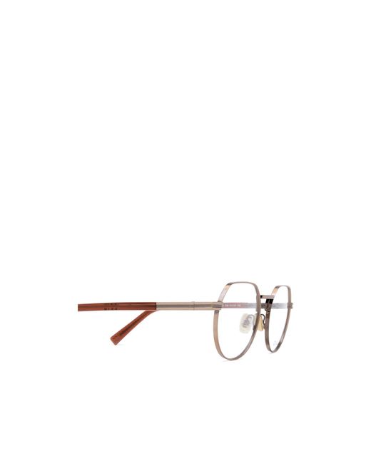 Zegna White Round Optical Glasses for men