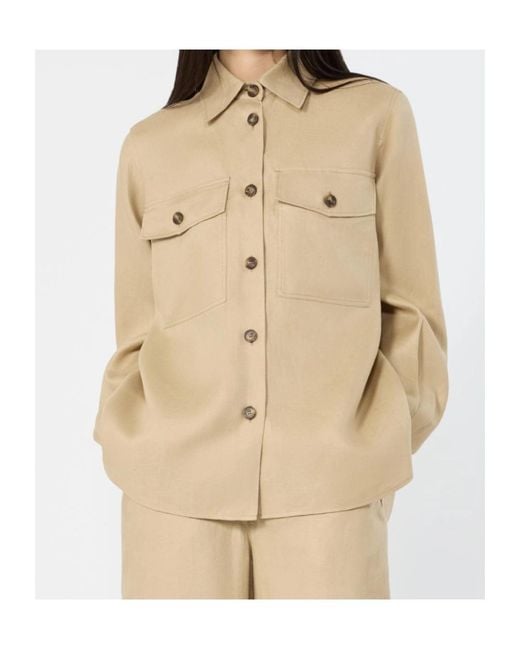 Weekend by Maxmara Natural Wkipomposa Long-Sleeved Shirt Jacket