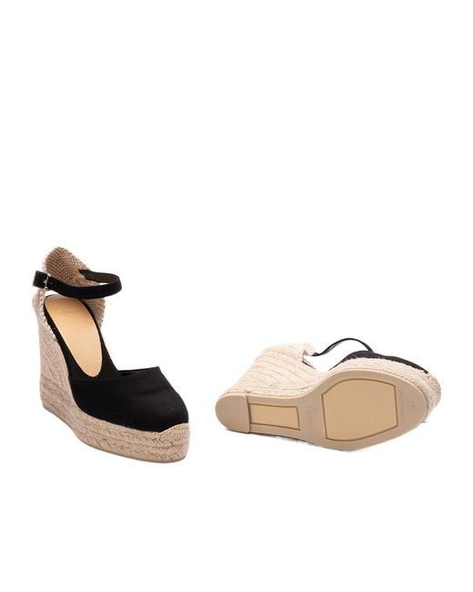 Castaner Metallic Castañer Carol Buckeld Wedge-Heel Espadrilles