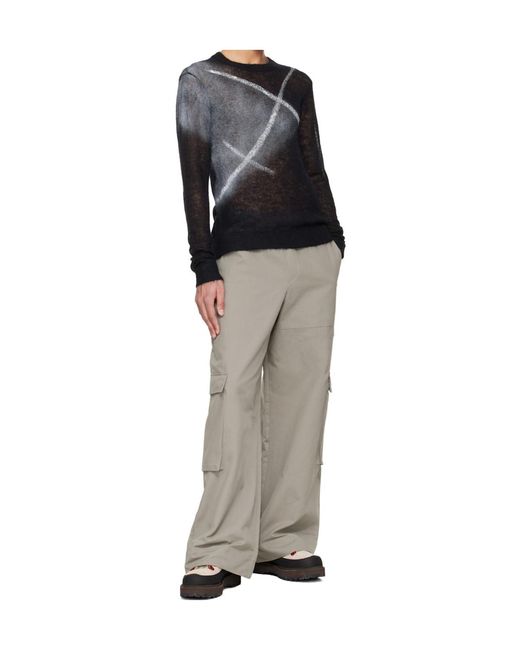 HELIOT EMIL Multicolor Fluxus Wool Blend Crew Neck Knit Sweater for men