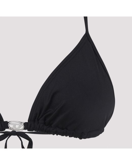 DIESEL Black Elettra-Dnm Halterneck Bikini Top