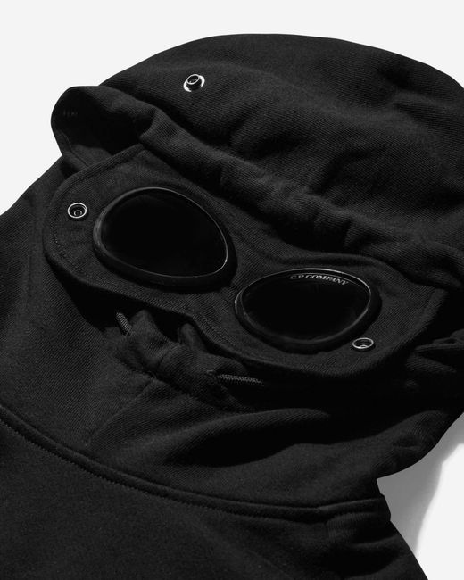 C P Company Black Long-Sleeved Hooded Hoodie for men