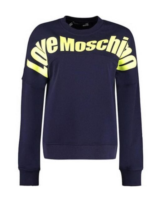 Moschino Blue Logo Details Sweater