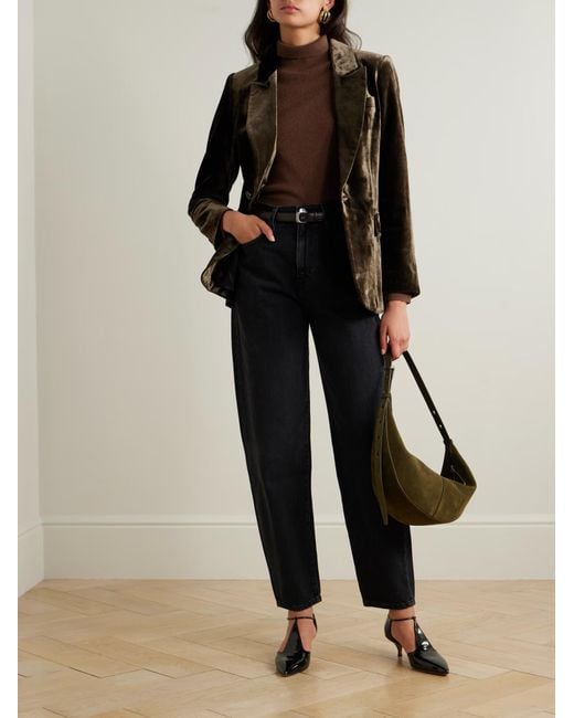 FRAME Black Single-Breasted Blazer