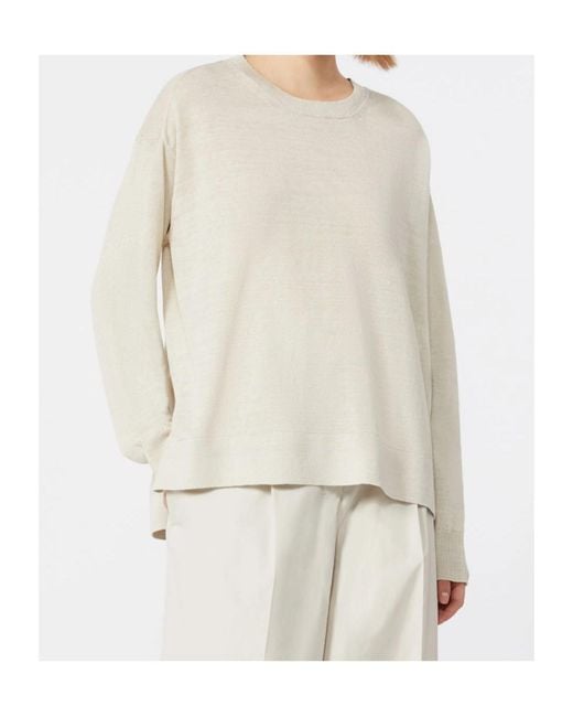 Max Mara Natural Fiorire Crewneck Long-Sleeved Jumper