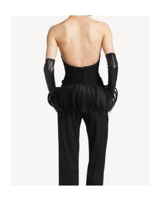 Balenciaga Black Fitted Bustier Top