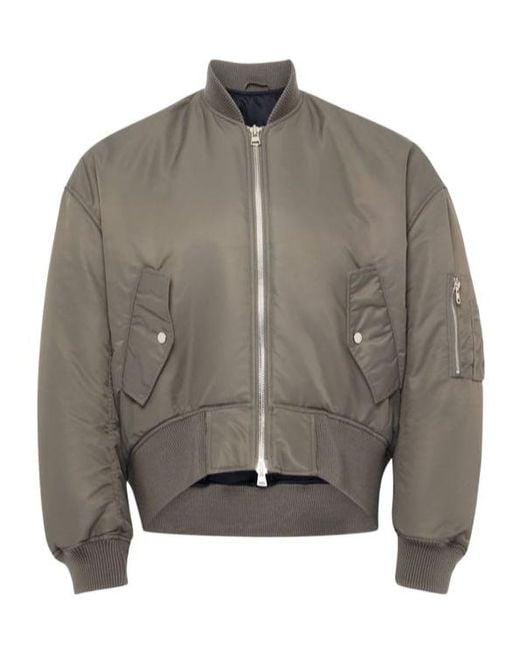 J.W. Anderson Gray Jw Anderson Curved-Hem Zipped Bomber Jacket