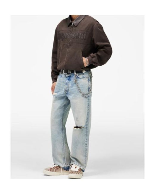 Represent Gray Roscoe Logo Bomber Jacket for men