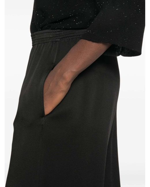 Fabiana Filippi Black Elastic-Waist Casual Trousers