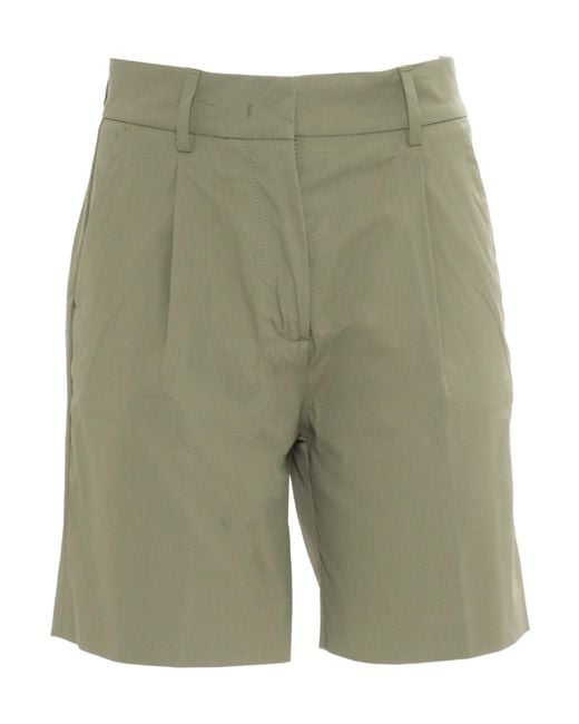K-Way Green Nive Twill Tech Bermuda Shorts