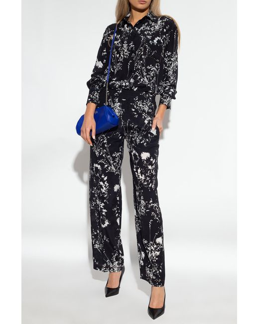 Victoria Beckham Multicolor Floral-Print Silk Shirt