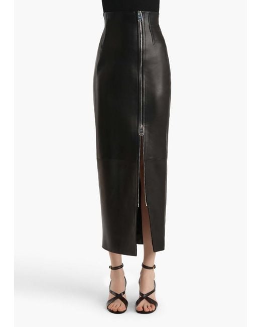 Khaite Black Gres Skirt