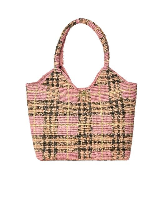 Burberry Pink Coarse Woven Bags