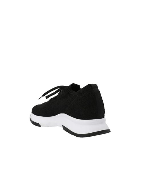 Gianvito Rossi Black Fine-Knit Low-Top Sneakers for men