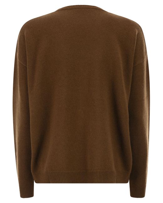 Max Mara Brown Mxmterra Oversized Jumper