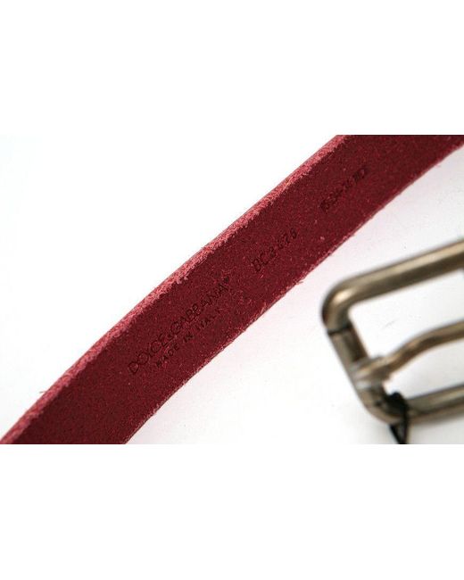 Dolce & Gabbana Red Buckle Belt for men