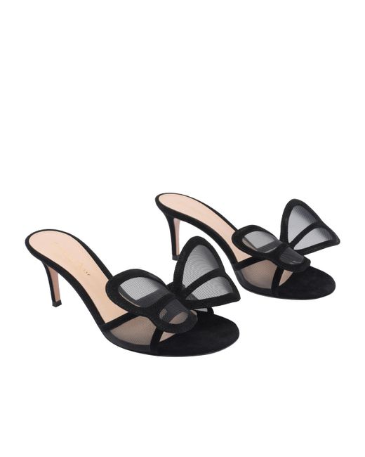 Gianvito Rossi Black Open Toe High Heel Sandals