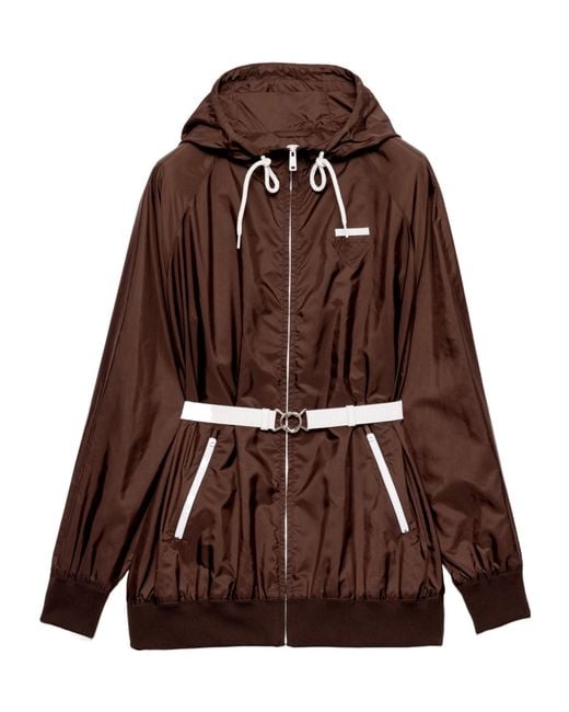 Prada Brown Lightweight Re-Nylon Raincoat