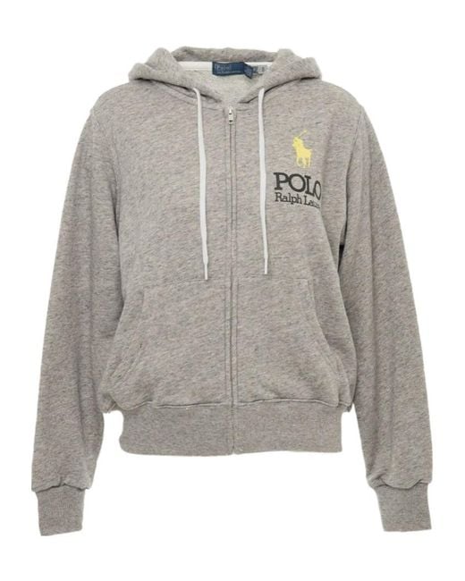 Polo Ralph Lauren Gray Polo Pony Zip-Up Hoodie
