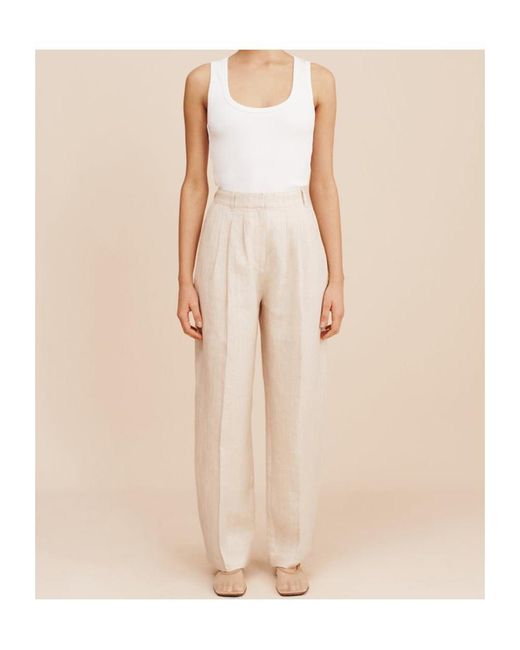 Posse Natural Lucille Pinstripe Trousers