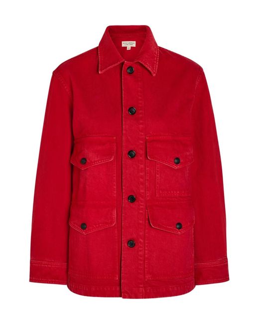 Nili Lotan Red Denim Jacket