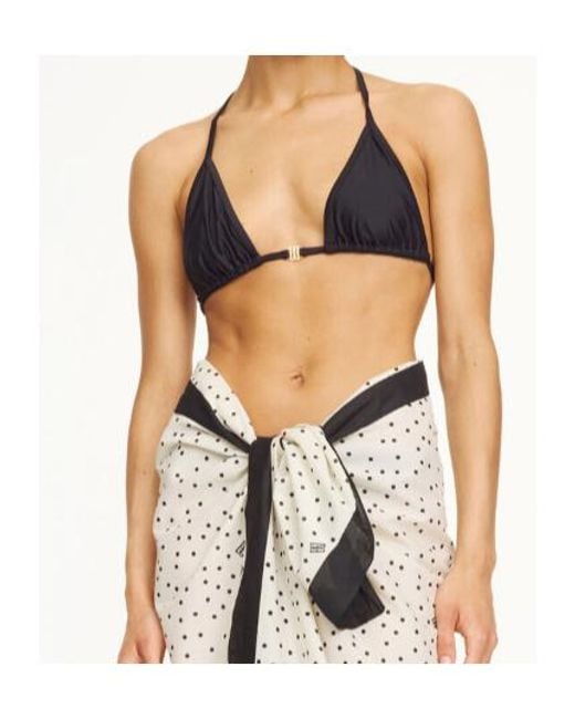 By Malene Birger Black Astrida Logo Bikini Top