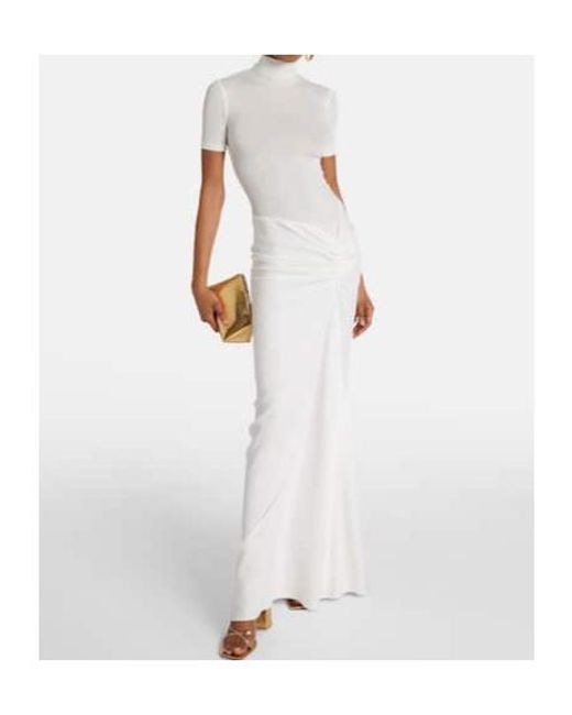 Christopher Esber White Short Sleeve Dress