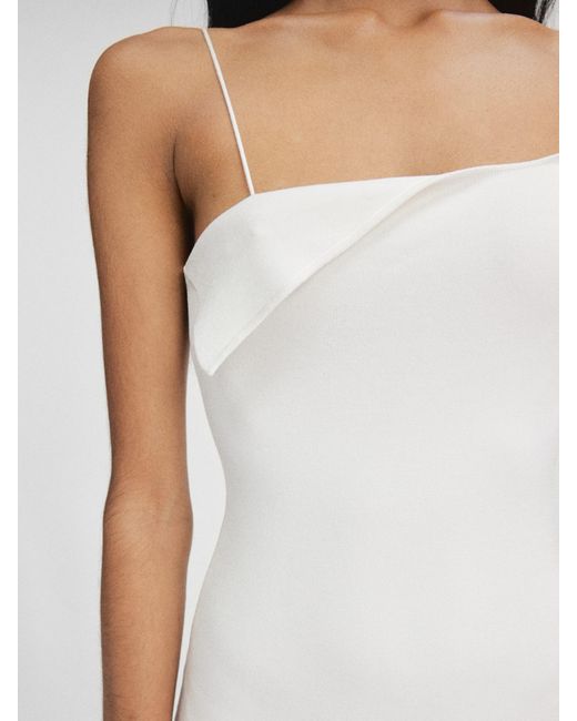 Jacquemus White Folded Mini Dress