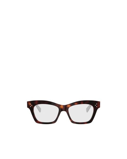 Céline White Full-Rimmed Plano Lenses