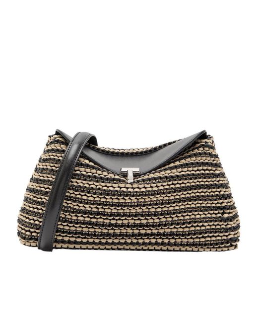 Totême Black Two-Tone Clutch Bag
