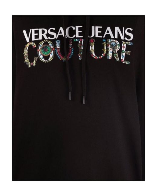 Versace Jeans Black Couture Logo Print Hoodie