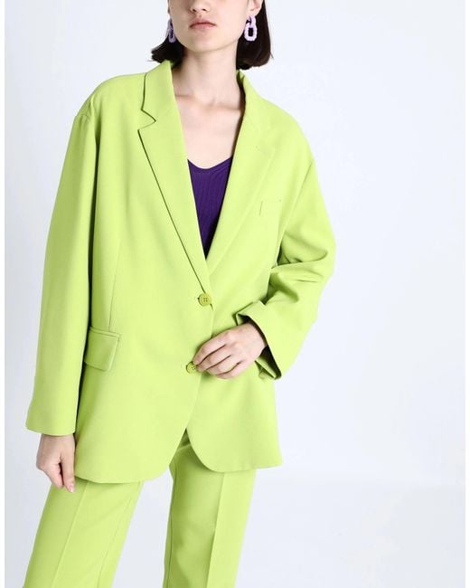 MAX&Co. Green Minimalist Double-Breasted Blazer