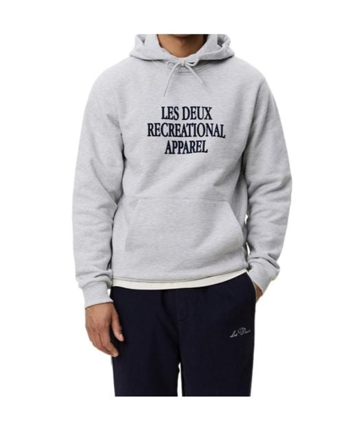 Les Deux Gray Drawstring Hoodie for men