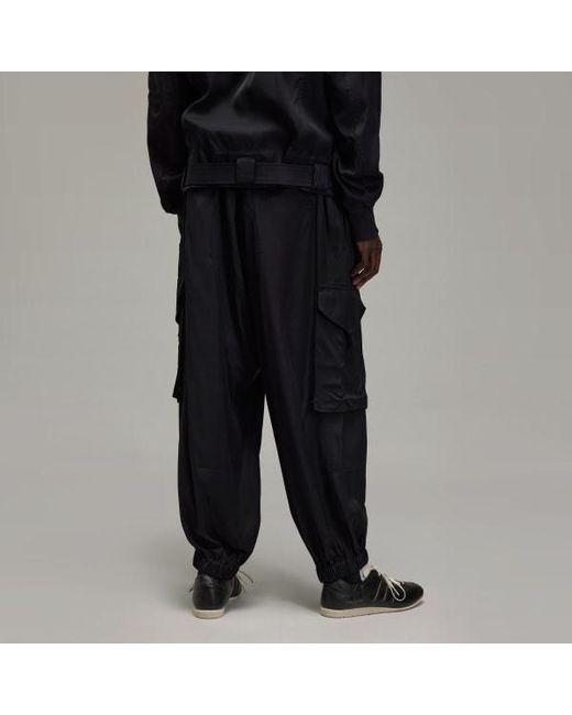 Y-3 Black Twill Pants for men