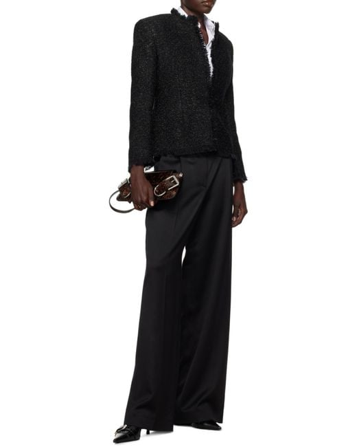 Givenchy Black Pleat Tailored Pants