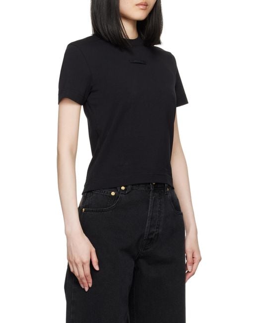 Jacquemus Black Logo Patch Crewneck T-Shirt
