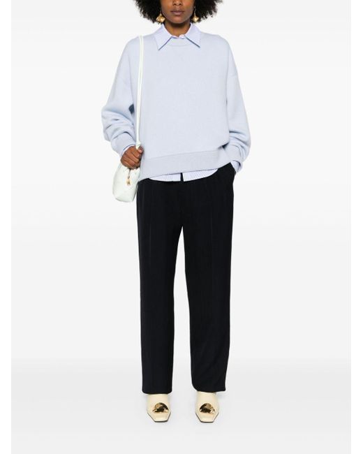 Bottega Veneta Black Straight Casual Pants