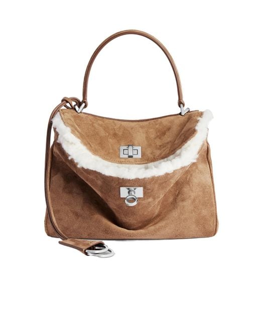 Balenciaga Brown Rodeo Mini Handbag