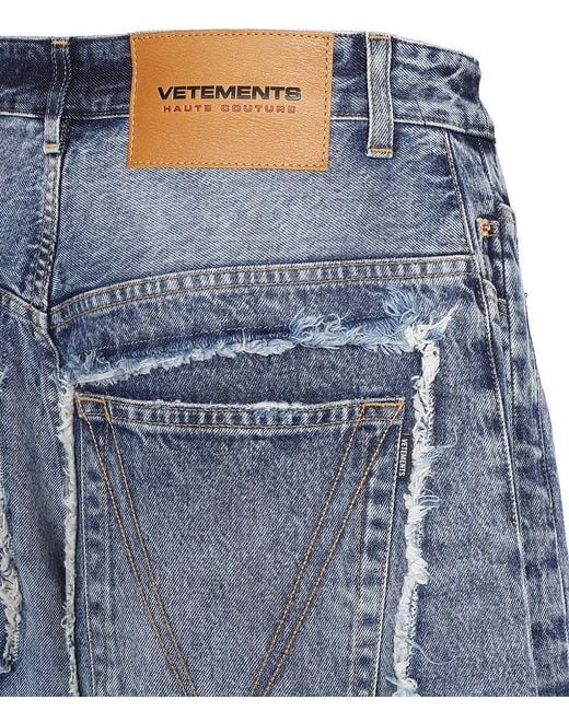 Vetements Blue Logo Jeans for men