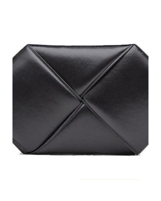 Bottega Veneta Black Intrecciato Zipped Clutch