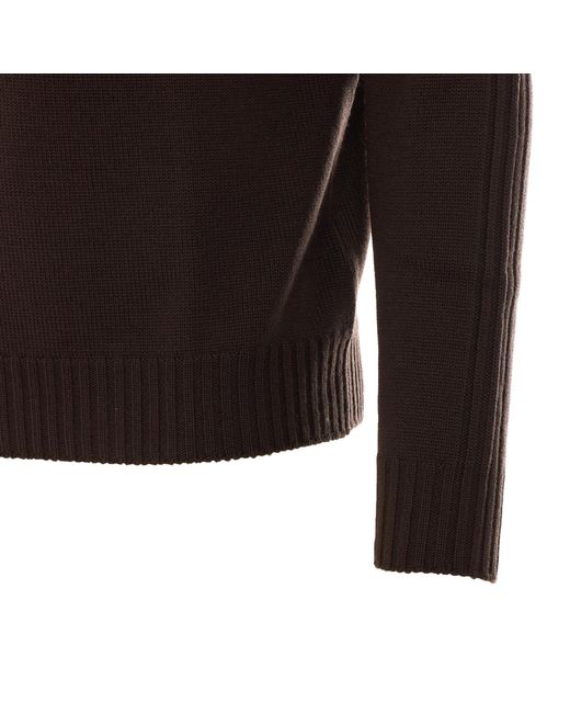 Dondup Brown Long-Sleeve Knit Top for men