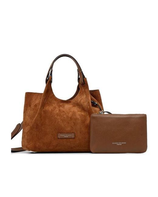 Gianni Chiarini Brown Dua Medium Handbag