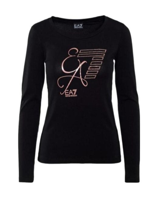 Emporio Armani Black Logo Long-Sleeved T-Shirt