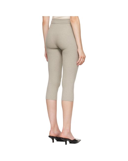 Fear Of God Natural Ribbed Knit Cropped Leggings