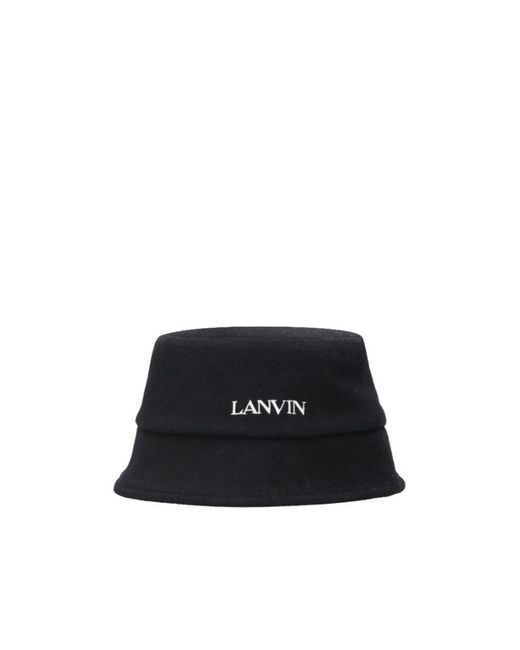Lanvin Black Wide-Brimmed Dome Hat