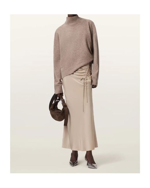AllSaints Natural Alexia Midi Skirt