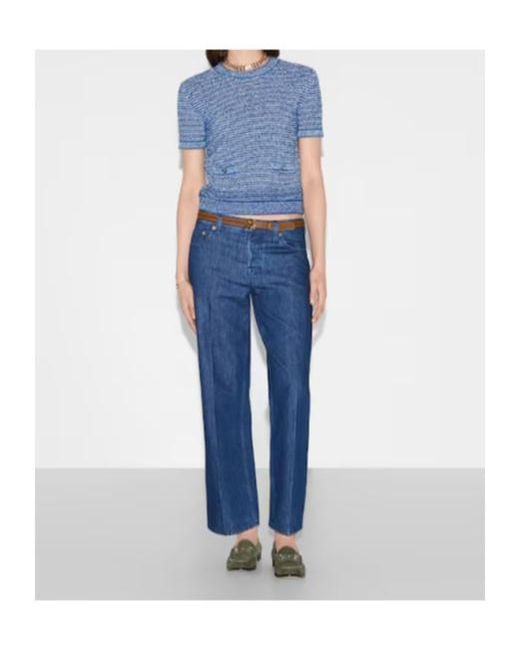 Gucci Blue Knitted T-Shirt