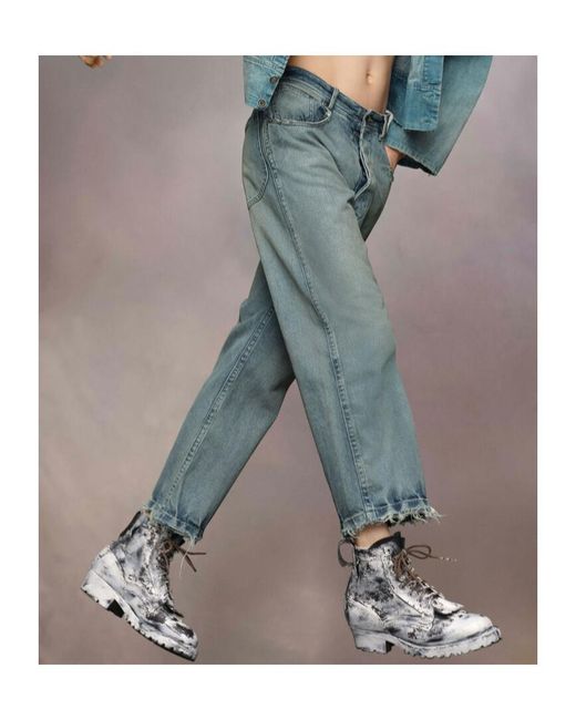 Maison Margiela Blue High-Waist Distressed Jeans for men